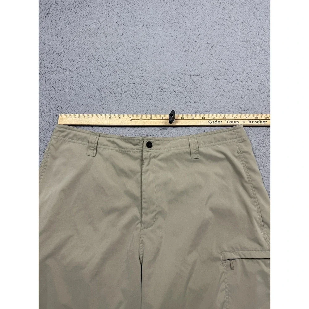 The North Face Shorts Mens 36 Beige Cargo‎ Microfiber 11 Inseam Outdoor Travel